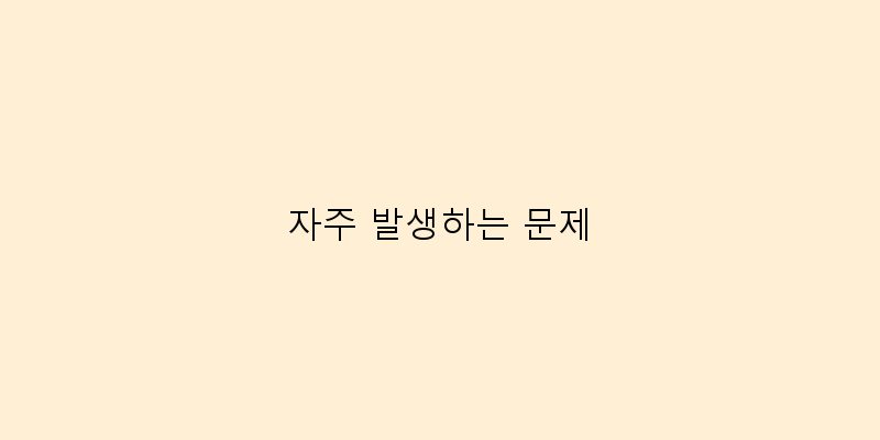 
  자주 발생하는 문제
 이미지
