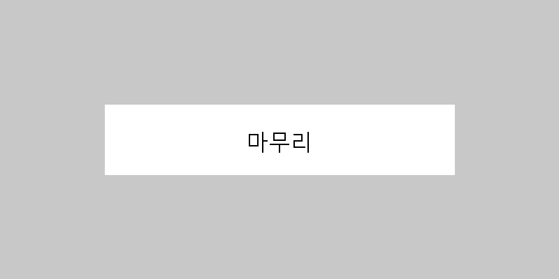 
  마무리
 이미지