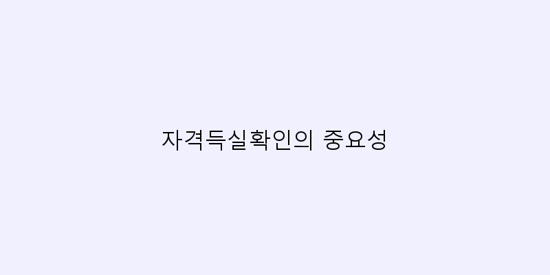 
  자격득실확인의 중요성
 이미지