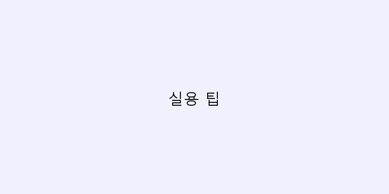 
  실용 팁
 이미지