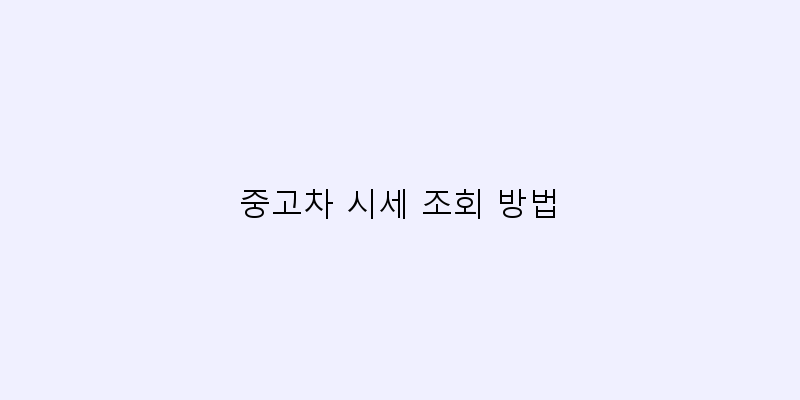 
  중고차 시세 조회 방법
 이미지