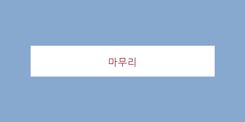 
  마무리
 이미지