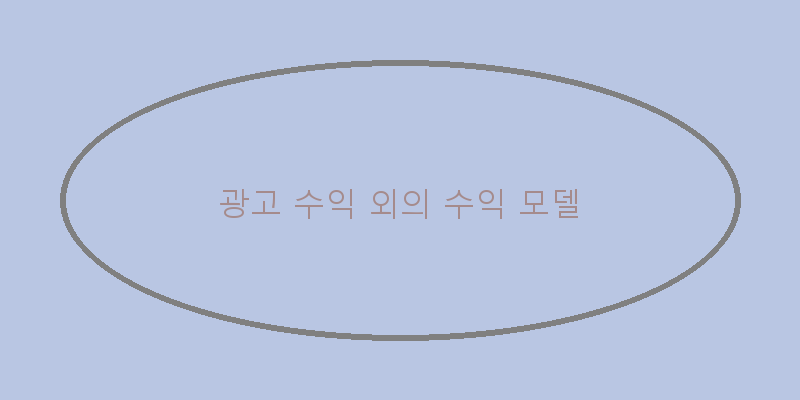 
  광고 수익 외의 수익 모델
 이미지