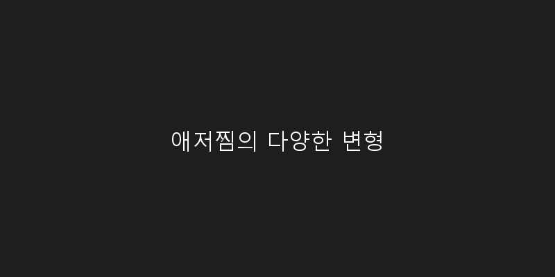 
  애저찜의 다양한 변형
   이미지