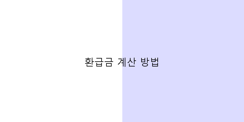 
  환급금 계산 방법
 이미지
