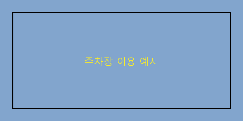 
  주차장 이용 예시
 이미지