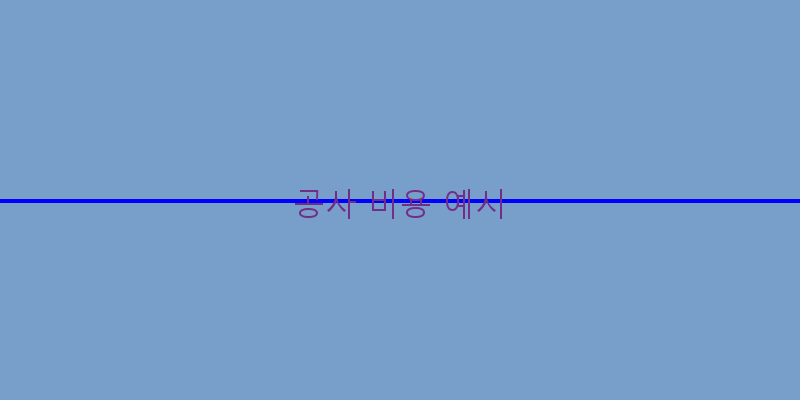 
  공사 비용 예시
 이미지