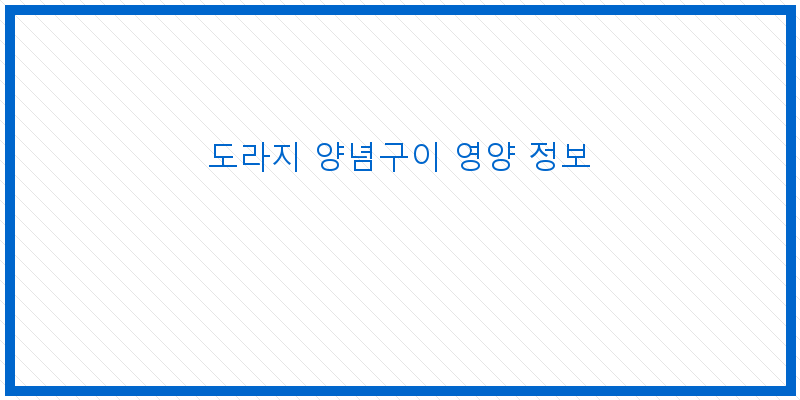 
  도라지 양념구이 영양 정보
 이미지